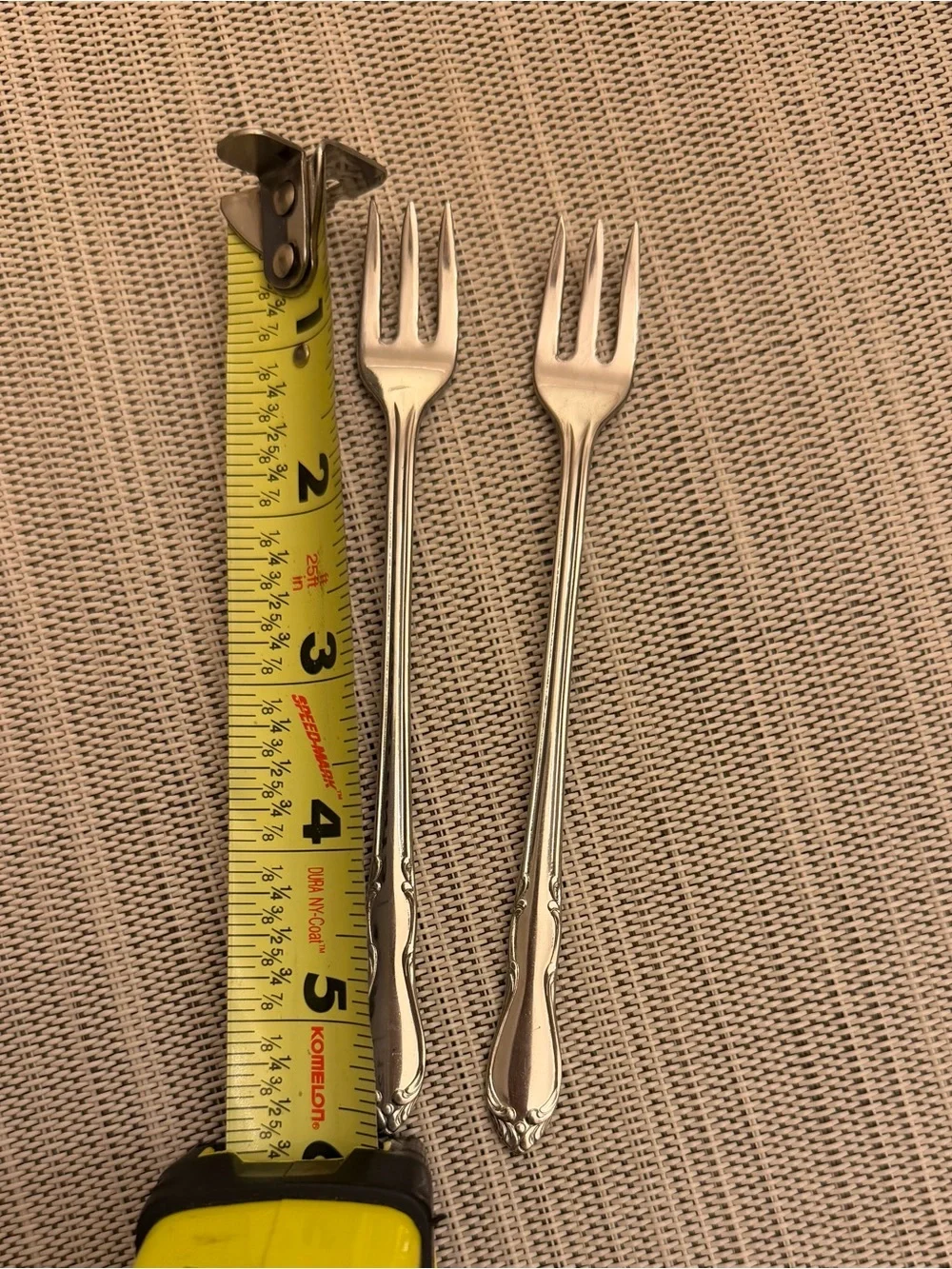 2 Vintage Cocktail Shrimp Forks Simeon L George H Rogers Stainless Oneida